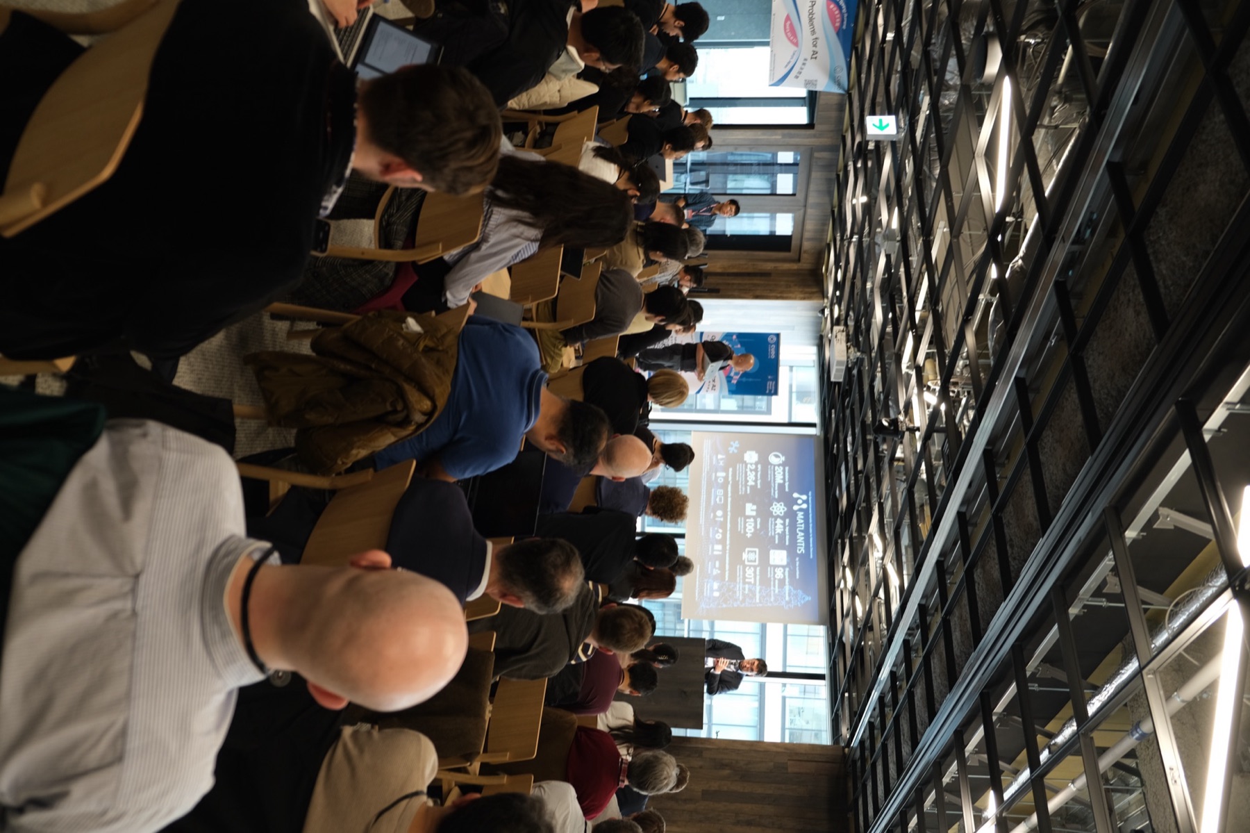 An audience attending a seminar session.
